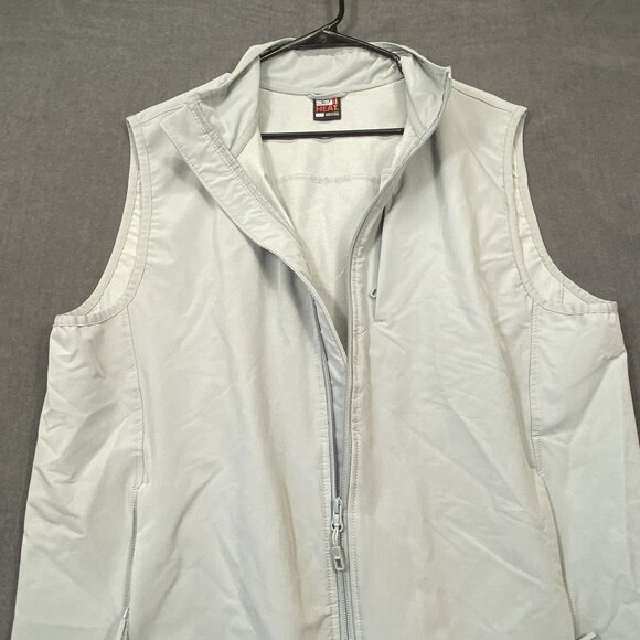 32 Degrees Heat Mens Light Gray Sleeveless Zip-Up Vest Large Polyester/Spandex - Picture 3 of 11